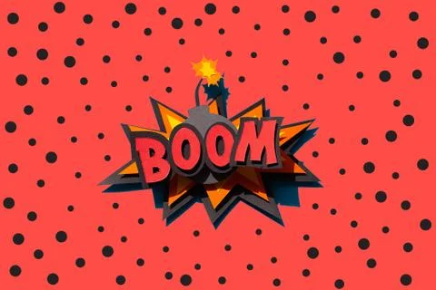 Paper cutting comic speech bubble. Stock Photos