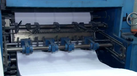 Paper cutting to the desired width 4 Stock Footage 64766123