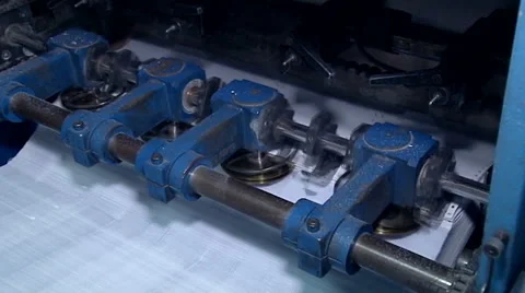 Paper cutting to the desired width 5 Stock Footage 64845637