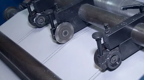 Paper cutting to the desired width 7 Stock Footage 64846195