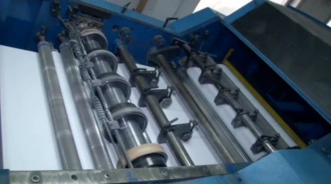 Paper cutting to the desired width Stock Footage 64768089