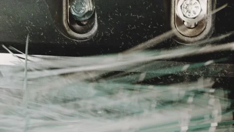 Paper Cutting Machine Hand Close Up Slow Motion Vídeo Stock 142134354