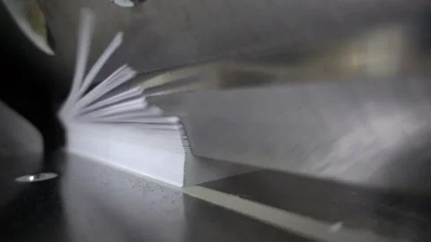 Paper cutting process, Slow motion 250FPS Stock Footage 93831293