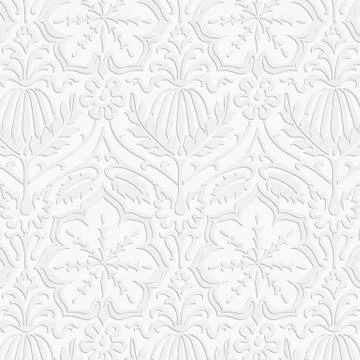 Paper Damask Pattern Stock Illustration