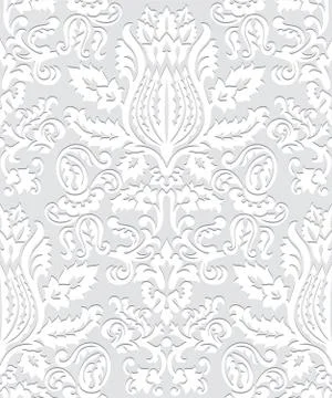 Paper Damask Wallpaper Pattern Stock Illustration