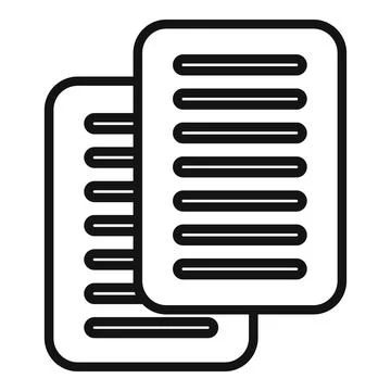 Paper digital icon outline vector. Window interface Stock Illustration