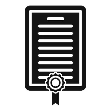 Paper diploma icon simple vector. Book final イラスト素材