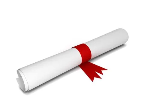 Paper diploma Stock Illustration