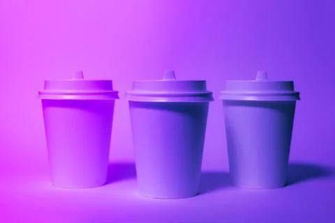 Paper disposable cups Stock Photos