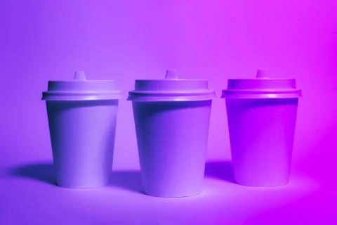 Paper disposable cups Stock-Fotos