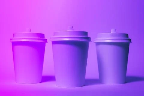 Paper disposable cups Stock Photos