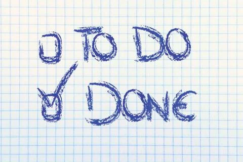 Paper with To Do or Done multiple choice Illustrazione stock
