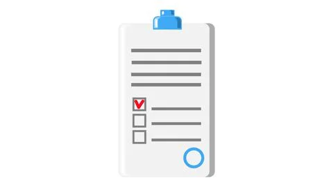 Paper document application form contract with seal and abstract text icon on  Stock Illustration