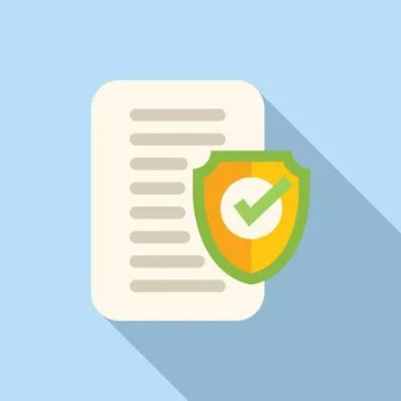 Paper document approved icon flat vector. Process access イラスト素材