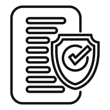 Paper document approved icon outline vector. Process access Stock Illustration