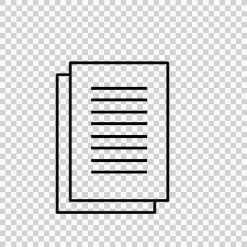 Paper document copy that can be used for sticker, scrapbook, etc. Stock Illustration