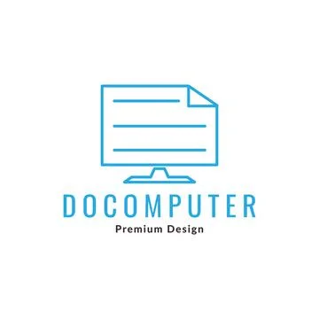 Paper document desktop logo design, vector graphic symbol icon illustration.. 스톡 일러스트