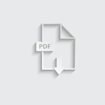 Paper document download icon. vector download page symbol Stock Illustration