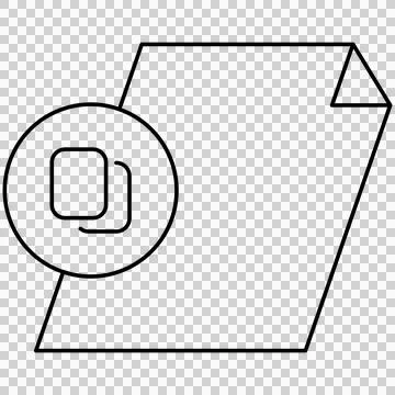 Paper document with duplicate copy badge Ilustração Stock