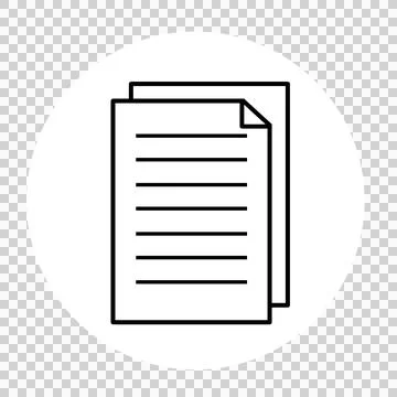 Paper document exam or copy that can be used for sticker, scrapbook, etc. Stock Illustration