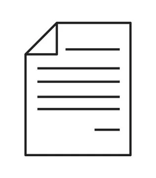 Paper document file with bent horn web icon vector symbol icon design. Stock Illustration