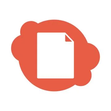 Paper document file block style icon Stock Illustration