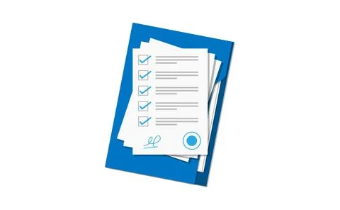 Paper document file folder form Stock Illustration