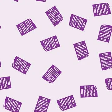 Paper document file glyph seamless pattern Stock Illustration