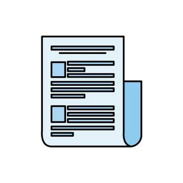 Paper document file isolated icon 스톡 일러스트