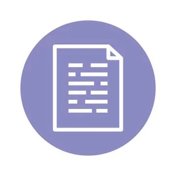 Paper document file isolated icon Illustrazione stock