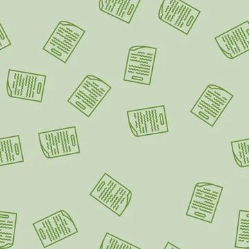 Paper document file line seamless pattern Stock Illustration