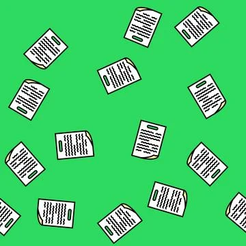 Paper document file vector seamless pattern Stock Illustration