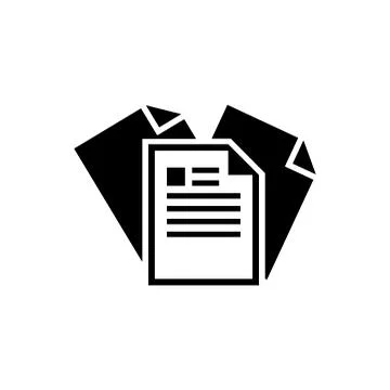 Paper Document Flat Vector Icon Stock Illustration