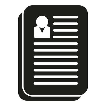 Paper document icon simple vector. Human work 库存插图