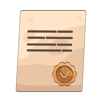 Paper document illustration Stock Illustration