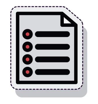Paper document isolated icon Stock Illustration