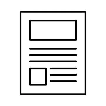 Paper document isolated icon Stock Illustration