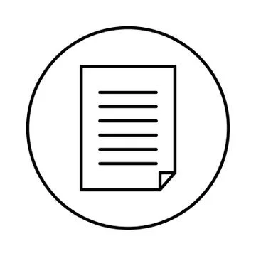 Paper document isolated icon 库存插图
