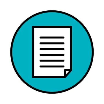 Paper document isolated icon イラスト素材