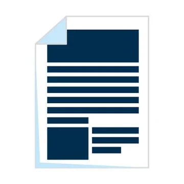 Paper document isolated icon Stock Illustration