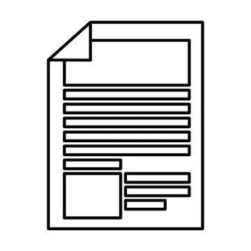 Paper document isolated icon イラスト素材