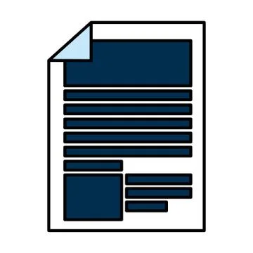 Paper document isolated icon イラスト素材