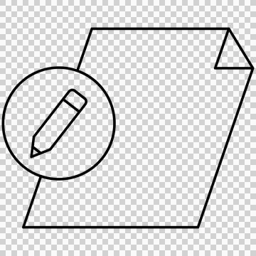 Paper document with pencil edit badge Stock Illustration