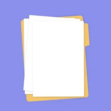 Paper document stack Stock Illustration