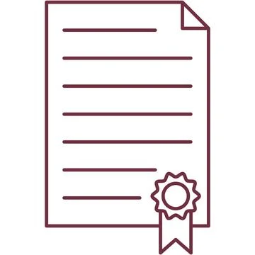 Paper document with stamp icon vector on white Stock Illustration