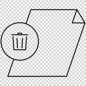 Paper document with trash bin discard badge Ilustração Stock