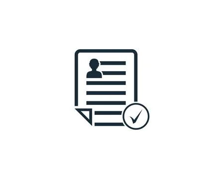 Paper, Document, User, Applicant Icon Vector Logo Template Illustration Desig Stock Illustration