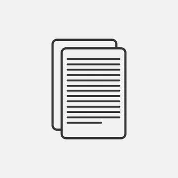 Paper document vector linear illustration Stock Illustration