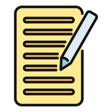 Paper document writing a note line icon Illustrazione stock