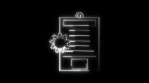 Paper documentation icon paths trace structural management data outlines ov.. Stock Footage 340998348